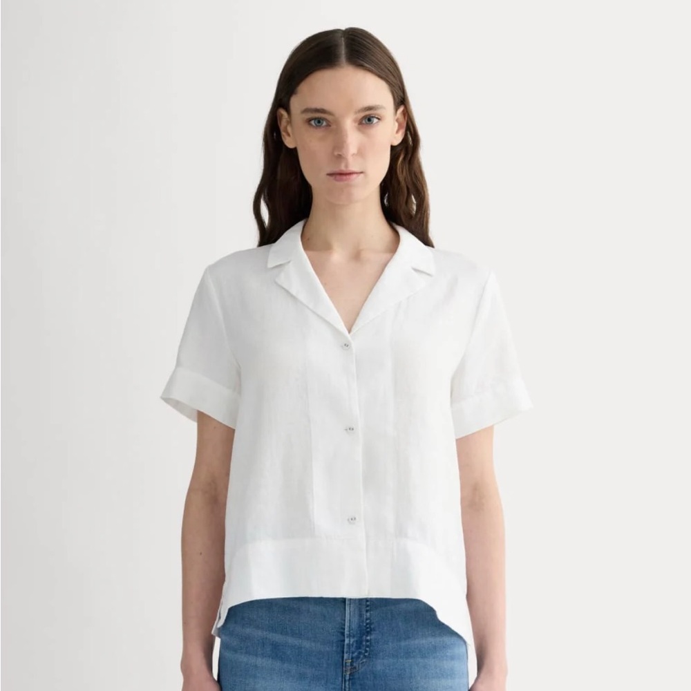 Everlane Notch Off White Button Down Women's Shirt